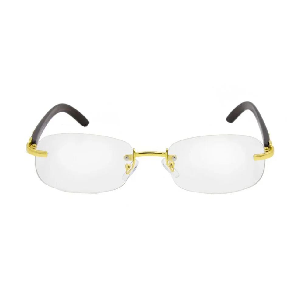 Men Hip Hop‎ Sunglasses Square Rimless Clear Lens  Trendy Migos Quevo Lentes New